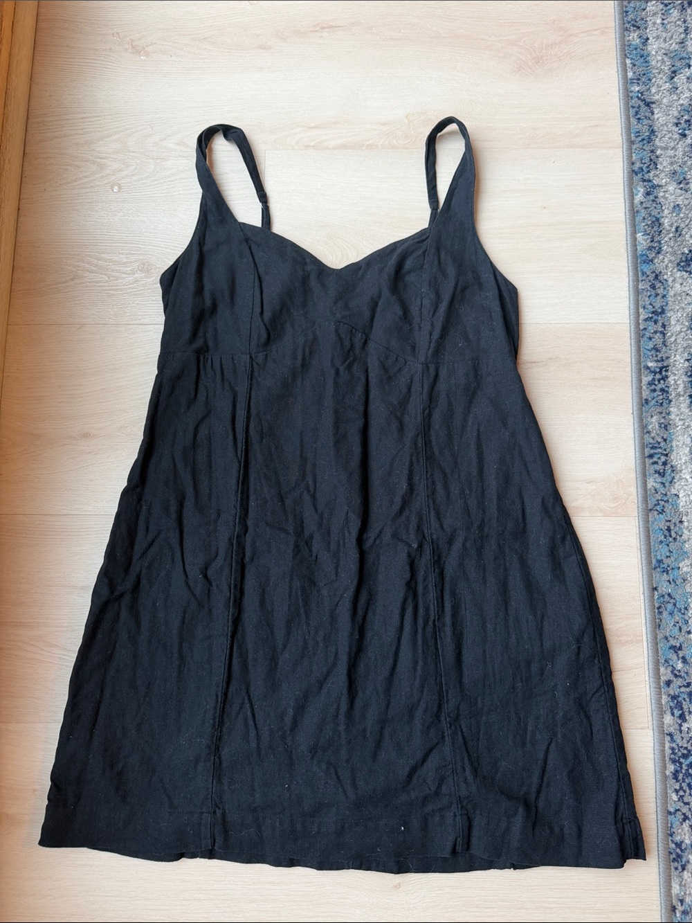 Abercrombie and Fitch Mini Black Spaghetti Strap Slip Dress